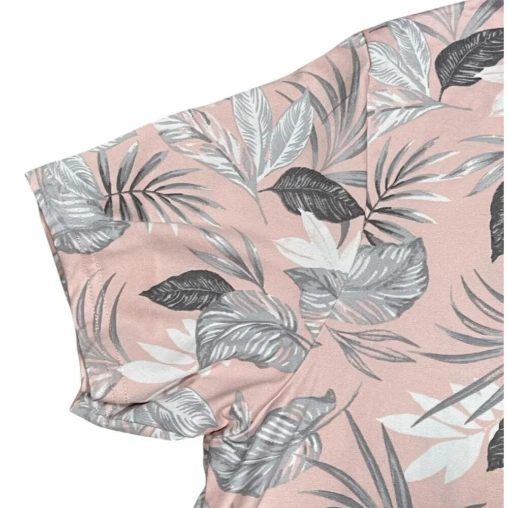 Tahari Pink/Silver Camp Shirt & Short Pajama Set SIZE-XL - Picture 10 of 13